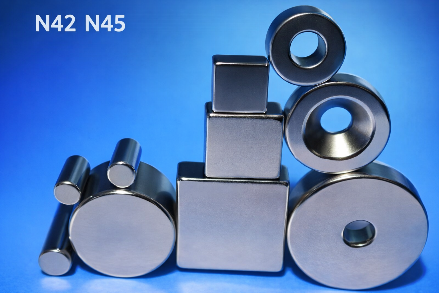 Magnes neodymowy mocny z materiału N42 lub N45